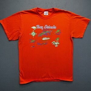 Bay Islands Honduras Orange Graphic T Shirt Adult L G G